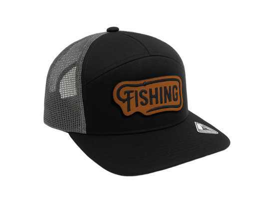 Leather fishing cap