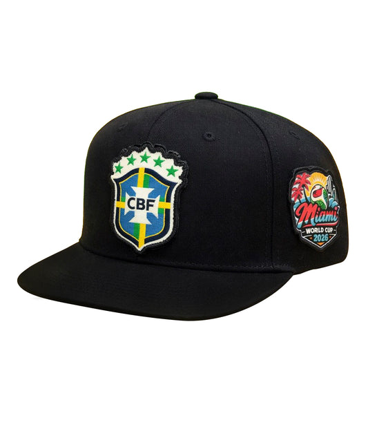 Brazil CBF 5-Star National Team Snapback Hat – Miami 2026 World Cup Edition