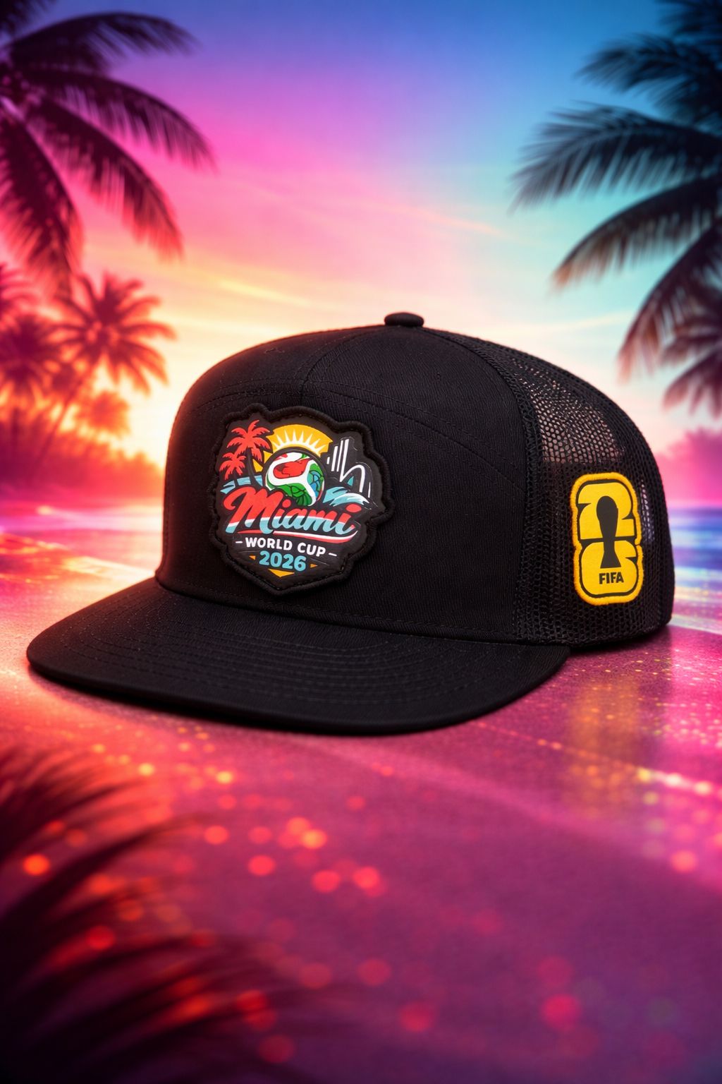 Miami World Cup 2026 Edition – 7-Panel Snapback Trucker