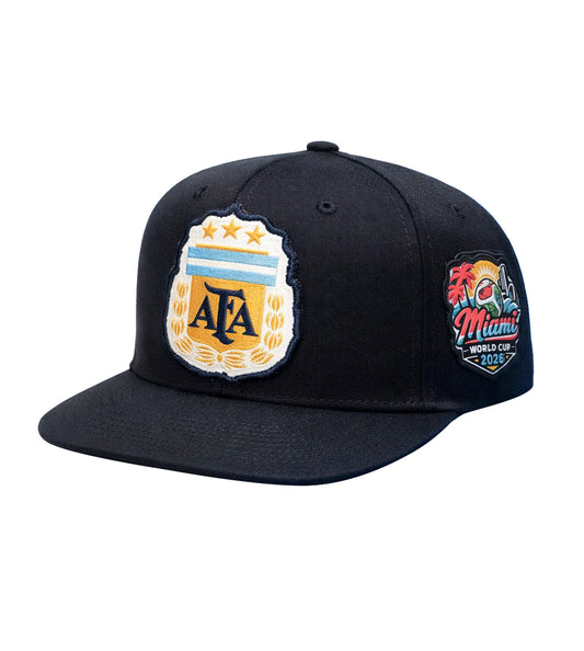 Argentina AFA 3-Star World Champions Snapback Hat – Miami 2026 Edition